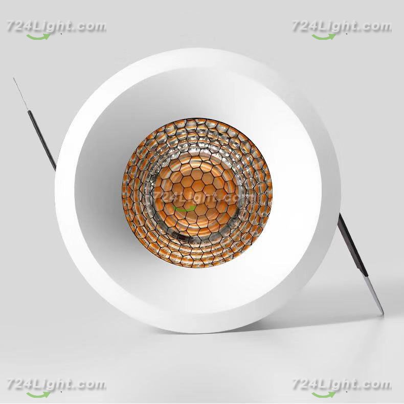 18W Downlight LED Cellular Mesh Anti-Glare Spotlight Lightweight Ceiling Light Embedded Downlight Home Spotlight