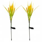 Solar Flowers Lights, IP65 Waterproof Wheat Ear Solar Garden Stake Lights for Patio, Lawn, Yard, Pathway Decoration (2 Pack)