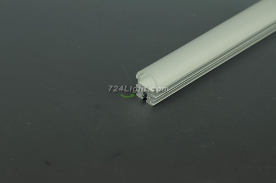 LED Aluminium Channel 1 Meter(39.4inch) LED profile With Round Cover For Rigid LED Module 5630 2538 LED Strip