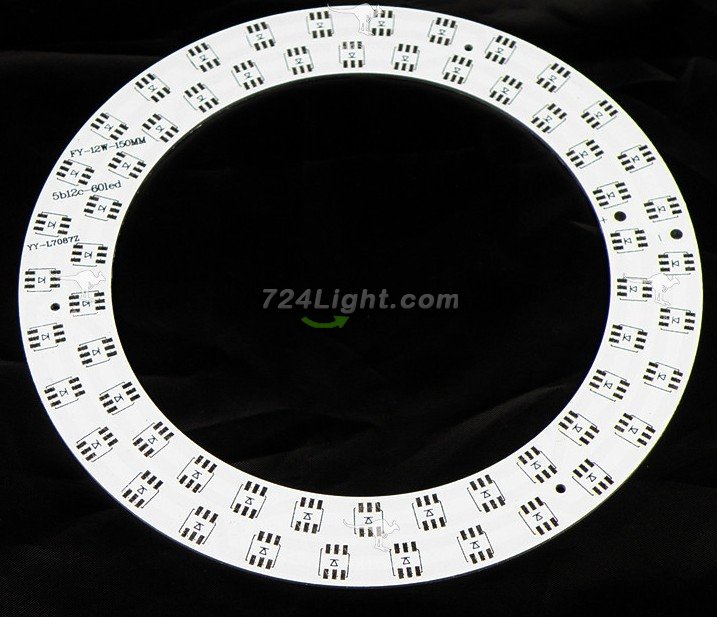 12W 60 SMD5050 circular Ceiling Light Aluminum Plate Outer Diameter 150MM Inner Diameter 110mm
