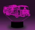 Transportation Images 3D Illusion LED Night Light w/ 16 Colors Remote Touch Switch Adjustable Brightness for Kids Bedroom Decoration