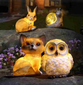 Solar Garden Lights Outdoor Garden Dog Statue Decoration