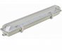 Stripe Clear Cover T8 LED Tube Lights with Striped Clear Tri-proof T8 Tube Fixture for Single Tube
