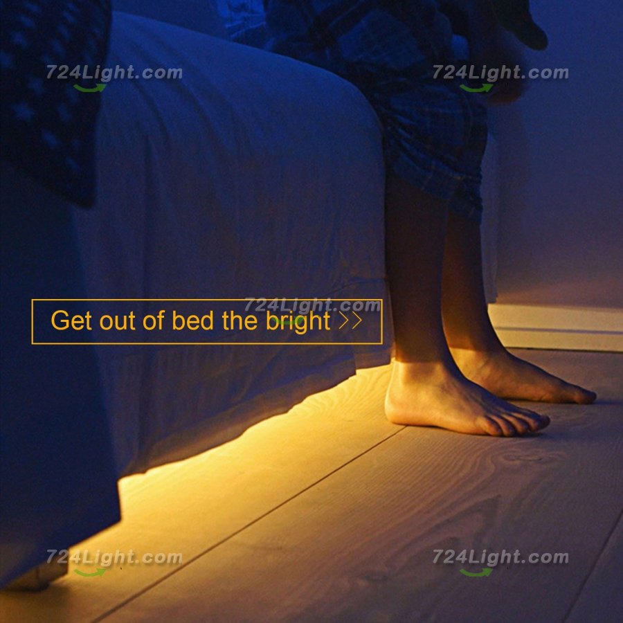 Motion Activated LED Strip Light Kit Under Cabinet LED Sensor Strip Under Bed light sensation