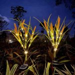 Solar Flowers Lights, IP65 Waterproof Wheat Ear Solar Garden Stake Lights for Patio, Lawn, Yard, Pathway Decoration (2 Pack)