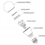 FreeShipping 4pcs X 9W UL CUL Approved 9 Watt 800 Lumen 2700K Warm White E26 Edison Screw Medium Base A19 LED Light Bulb, 75 Watt Bulb Equivalent