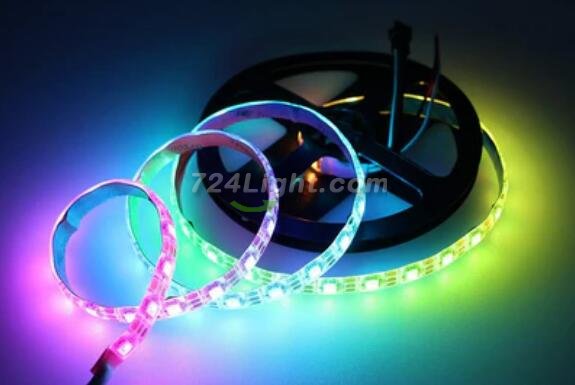 DC 5V SK6812 Individually Addressable LED Strip Light 5050 RGB 16.4 Feet (500cm) 60LED/Meter LED Pixel Flexible Tape White PCB
