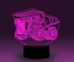 Transportation Images 3D Illusion LED Night Light w/ 16 Colors Remote Touch Switch Adjustable Brightness for Kids Bedroom Decoration