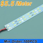 Wholesale Double Row 39.3inch 5630 Rigid LED Strips 144LED 1M 12mm 12V DC Aluminium Rigid Strip Bar light