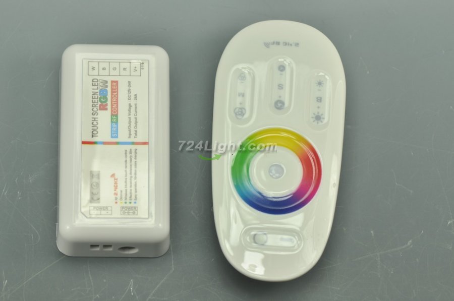 2.4G Touch Screen Dimmable LED RGBW Remote Wireless RF Controller For Light Strip
