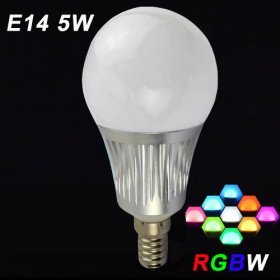 85-265V Milight 2.4G Wireless E14 5W RGBW LED Bulb Lamp RGB+White RGB+Warm White LED Bulb