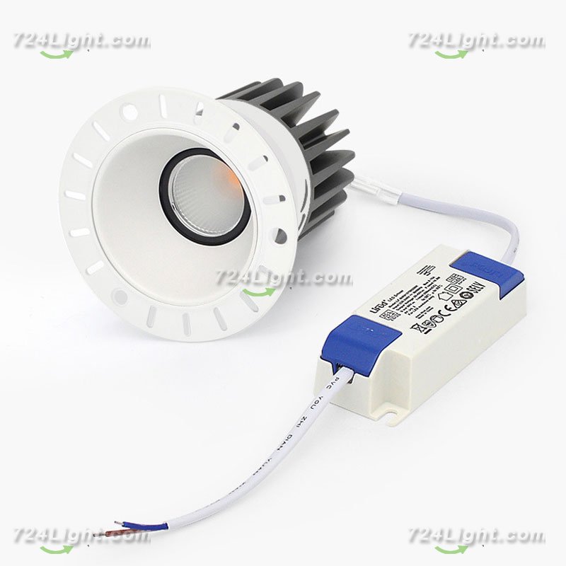 12W HOTEL LIVING ROOM SPOTLIGHT COB ANTI-GLARE HIGH DISPLAY INDEX LED CEILING DOWNLIGHT FRAMELESS EMBEDDED SPOTLIGHT