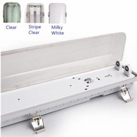 LED Tube Fixture (No Tube included) for Dual LED Tube Tri-proof LED Tube Support Bracket Waterproof , Dustproof, Corrosion-Proof