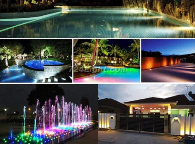 8pcs Pack LED Underwater Pool Lights, 3W 12V-24V DC, IP68 Waterproof, Stainless Steel Aluminum, lamp for Inground Swimming Pools Ponds Fountains Steps