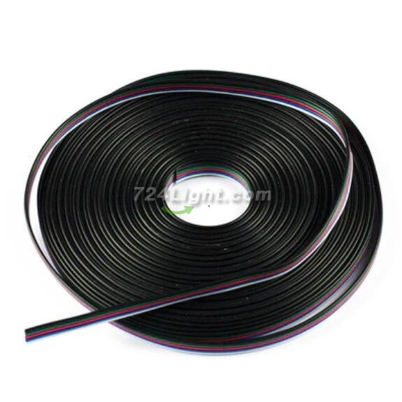 22Guage RGBW RGBWW LED Strip Extension Cable 5pin 5Color Stand Wire Bonded Flat Cable for SMD5050 RGBW RGBWW Color