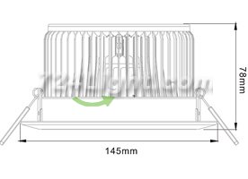 9W LD-DL-CPS-01-9W LED Down Light Cut-out 125mm Diameter 5.7" White Recessed Dimmable/Non-Dimmable LED Down Light