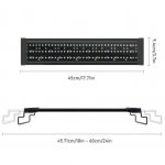Aquarium LED Light for Freshwater Fish Tank w/ Extendable Bracket, White Blue LED