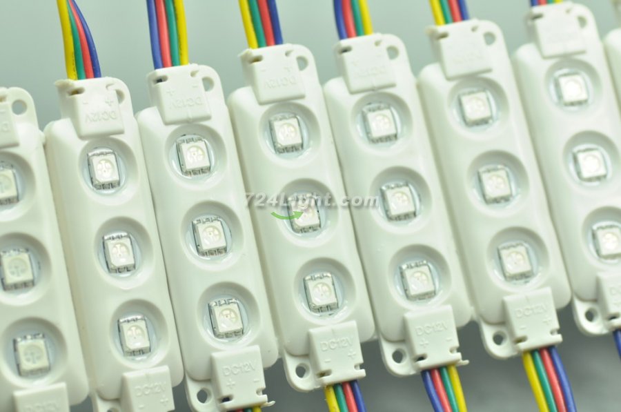 5050 SMD LED Modules RGB 3 LED 5050 Modules 65x18MM 12V 0.75W Waterproof Modules
