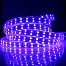 16.4FT/5M RGB LED Strips Lighting, SMD5050-600 120 LEDs Per Meter Double Row Flexible LED Strips, 15mm Width