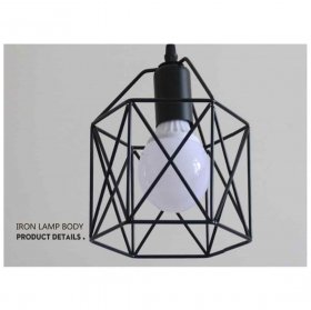 Industrial Pendant Light Black Cage Metal,for Dining Room, Bedroom, Kitchen, Hallway