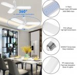 45W Deformable LED Garage Ceiling Lights 4500LM 6500K White 400 Watt Equivalent CRI80+ E26/E27 Base