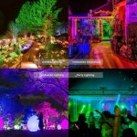 2 Pack 50W RGBCW Outdoor LED Floodlight WiFi Bluetooth RGBCW 2700K-6500K & 16 Million Colors, LED Landscape Lights, IP66 Waterproof