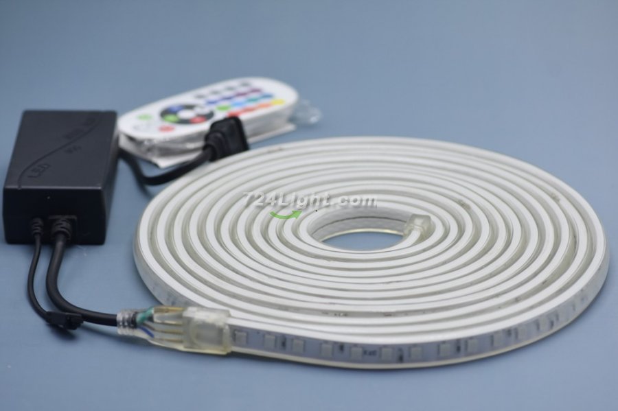 Waterproof Commercial RGB LED Strip Light 5050 Colour Changing 110V Rope string