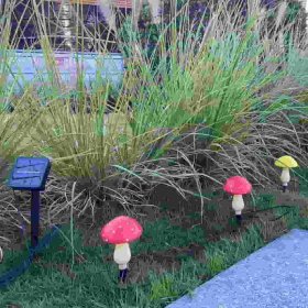 Outdoor Solar Garden Lights Cute Mushroom Shape Decorative Lamp LED Waterproof Solar Light For Yard Backyard Lawn Path