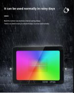 2 Pack 30W RGBCW Outdoor LED Floodlight WiFi Bluetooth RGBCW 2700K-6500K & 16 Million Colors, LED Landscape Lights, IP66 Waterproof