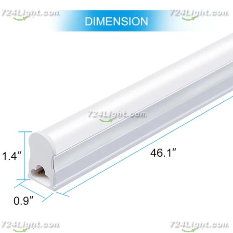 10Pcs Pack /2FT/3FT/4FT/5FT Line Voltage AC T5 LED Tube Light with Milky White cover