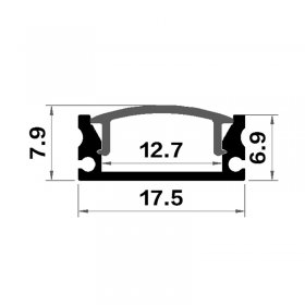 Office line light kit hard light strip ceiling light shell light with card slot Aluminum slot 1707