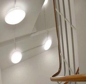 36W 19.68 inch (500mm) odern LED Flush Mount Ceiling Light Fixture Round Acrylic Shade White Finish Mushroom Shape and CCT changable with RF control