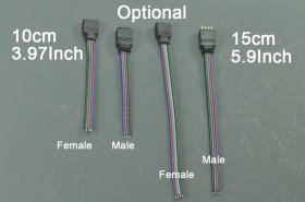 4Pins Male Female Connector Cable for 3528 5050 SMD RGB LED light Strip a pair RGB Connect Cord