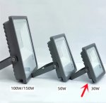 DMX512 RGB LED Flood Light 30W AC110-220V Outdoor IP66 LED WallWasher GREY Aluminum Case Tempering Glass Cover High Lumen Security Light,Tunnel Spotlight Garden Landscape Lawn Lamp