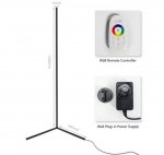 RGB Corner Floor Lamp Nordic Modern LED Floor Lamp Ambient Light w/ Remote Controller