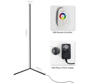 RGB Corner Floor Lamp Nordic Modern LED Floor Lamp Ambient Light w/ Remote Controller
