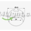 1 Meter 39.4â€ Aluminum LED Suspended Tube Light LED Profile Diameter 40mm suit 24mm Flexible led strip light