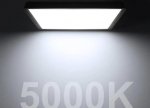 LED Ceiling Light Fixture Flush Mount, 12 Inch 24W, Indoor LED Ceiling Lights, 3200LM Bright Square LED Ceiling Light, Flat Slim Lighting Fixture for Bedroom Stairwell Hallway Kitchen