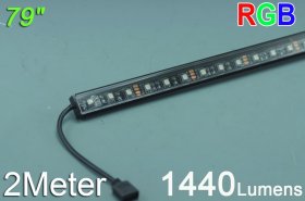 Bestsell Black 2 Meter LED Strip Bar 2meter Rigid Strip light 39.3inch Aluminium 5050 RGB Rigid LED Strips Bar