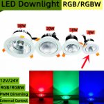 4 Pack RGBW LED 5W Recessed Ceiling Lights Photo Wall Lighting Light Fixtures Luminous 350(LM) Recessed Downlight Energy Saving Clothing Store Hotel Lighting Bar Lighting Dancing Room Lighting