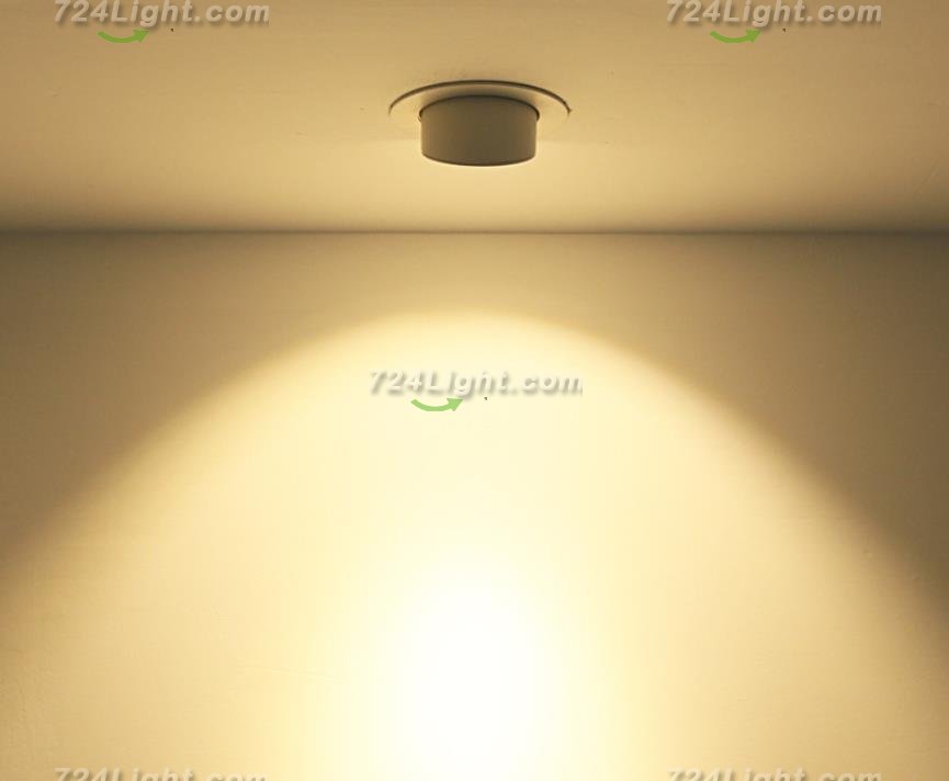 10W Spotlight Led Embedded Aluminum Downlight Anti-glare Household Ceiling Light Corridor Light