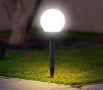 Solar Spherical Lawn Light, Outdoor Waterproof Floor Lamp Suitable for Courtyard Garden Path Sidewalk