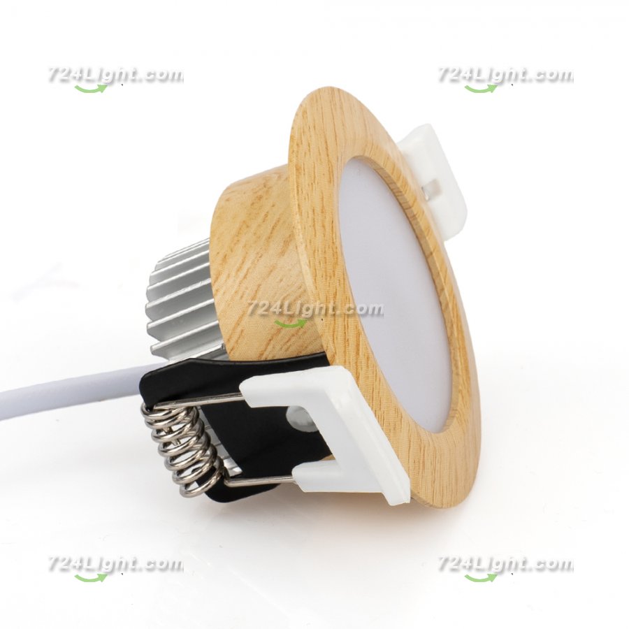 3W LED RECESSED LIGHTING DIMMABLE WOOD GRAIN DOWNLIGHT, CRI80, LED CEILING LIGHT WITH LED DRIVER