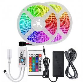 32.8FT/10Mtr RGB LED Strip Lights Kit, SMD5050 30LEDs/Mtr, WiFI Wireless, Smart APP controlled