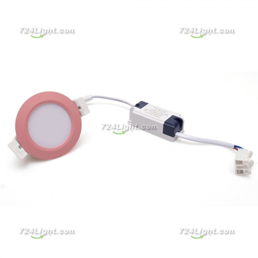 3W LED RECESSED LIGHTING DIMMABLE PINK DOWNLIGHT, CRI80, LED CEILING LIGHT WITH LED DRIVER