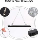 Black Oblong 40W AC85~265V LED Grow Light for Indoor Plant, Full Spectrum Panel Grow Light with IR UV, Indoor Plant Growing Lamp for Succulents, Veg and Flowering/Greenhouse Hydroponic