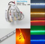 12V SMD335-600 High Density Side View Flexible LED Strips 120 LEDs /Mtr 8mm Wide LED Tape Light