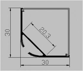 1 Meter 39.4â€ Aluminum LED Suspended Tube Light LED Profile Diameter 30mm suit 20.3mm Flexible led strip light