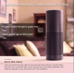 16.4ft（5Mtrs) 300LED SMD5050 RGB LED Light Strip Kit Music Sync, IR Remote, WiFi APP Controlled, Alexa Compatible