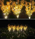 Solar Garden Lights Outdoor Decorative, Waterproof IP65 Powered Flower Lights